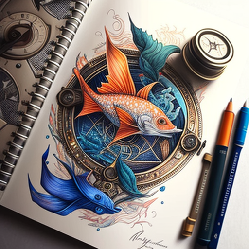 Эскиз тату Морская тема