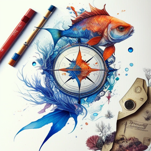 Эскиз тату Морская тема