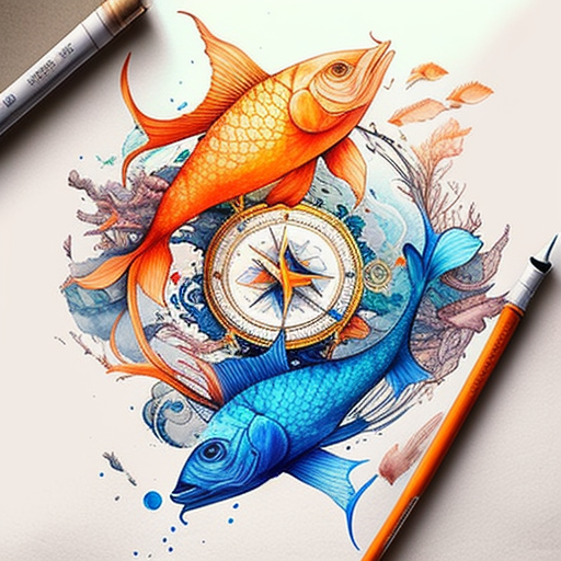 Эскиз тату Морская тема