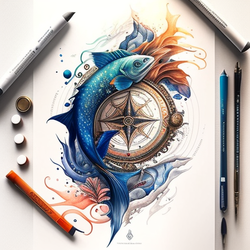 Эскиз тату Морская тема