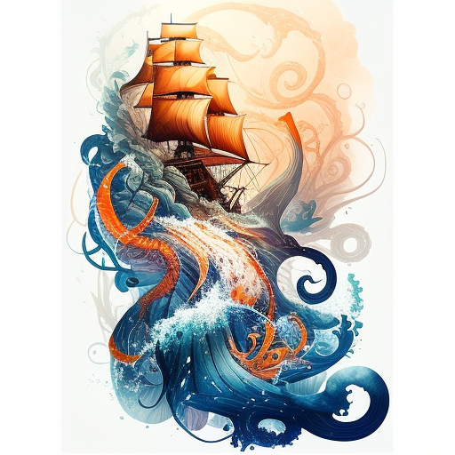Эскиз тату Морская тема