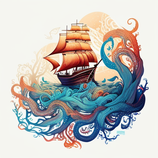 Эскиз тату Морская тема