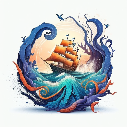 Эскиз тату Морская тема